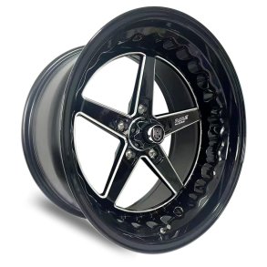 MUSCLE CAR RACEMASTER GLOSSBLACK / MILLED 8x18, ET 0, CB 83,2, 5x114.3