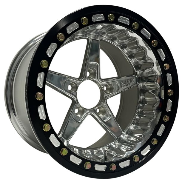 MUSCLE CAR RACEMASTER POLISH BEADLOCK 10x15, ET-12, Backspace 5