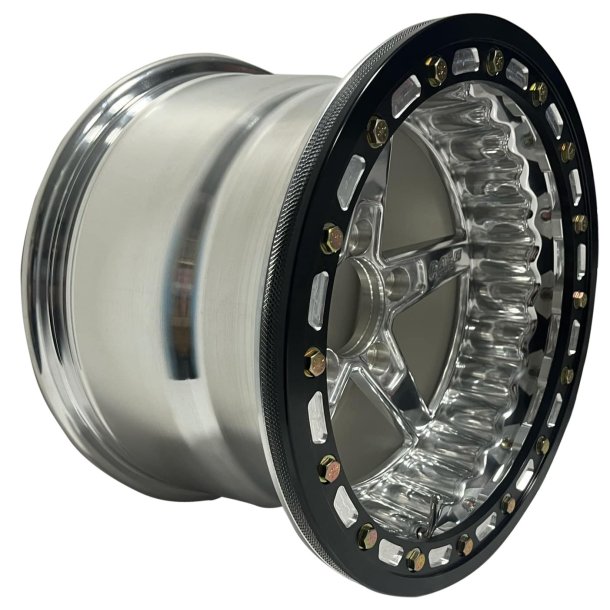 MUSCLE CAR RACEMASTER POLISH BEADLOCK 10x15, ET-12, Backspace 5