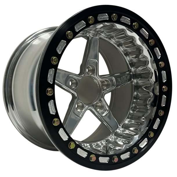 MUSCLE CAR RACEMASTER POLISH BEADLOCK 10x15, ET-12, Backspace 5