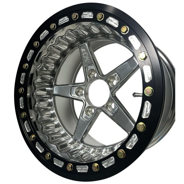 MUSCLE CAR RACEMASTER POLISH BEADLOCK 10x15, ET-12, Backspace 5