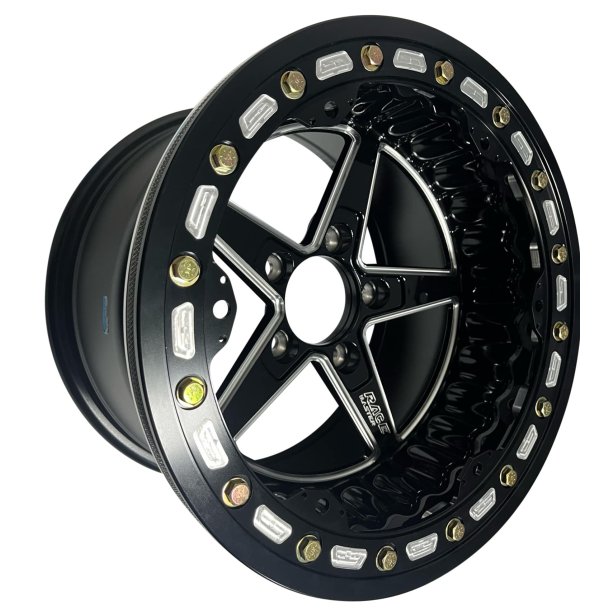 MUSCLE CAR RACEMASTER GLOSSBLACK BEADLOCK 10x15, ET-12, Backspace 5