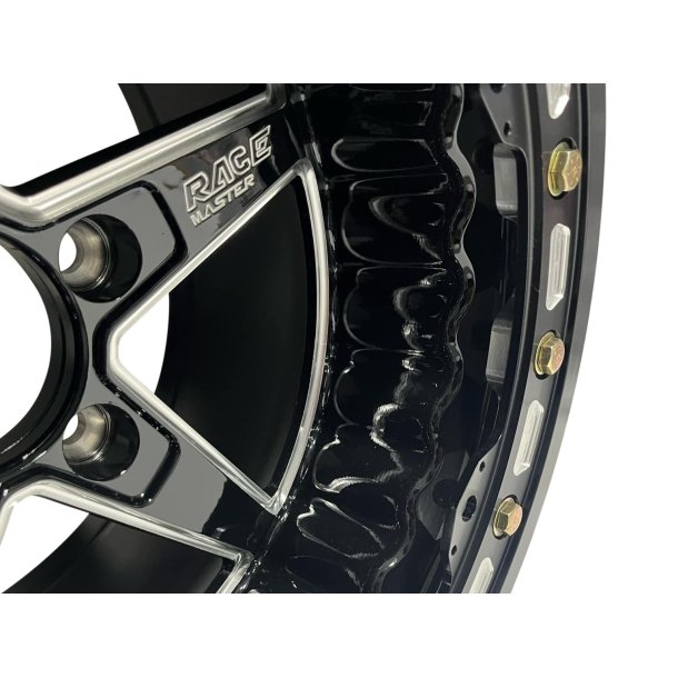 MUSCLE CAR RACEMASTER GLOSSBLACK BEADLOCK 10x15, ET-12, Backspace 5