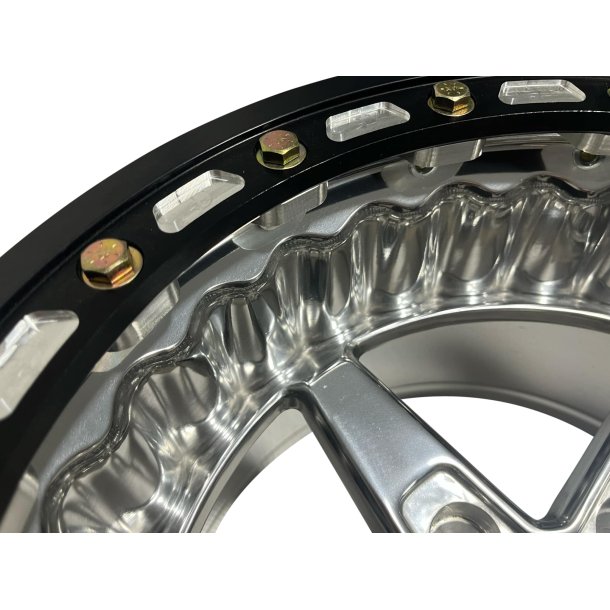 MUSCLE CAR RACEMASTER POLISH BEADLOCK 10x15, ET-12, Backspace 5