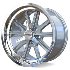 MUSCLE CAR SHELBY GUNMETAL / MACHINED 7X17 ET 0 - 5X114.3  med budget dk - 5x114.3