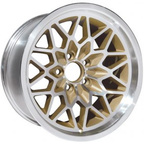 MUSCLE CAR SNOWFLAKE GOLD Painted /Polish Lip 9.5x19 , ET 9, 5x120.65