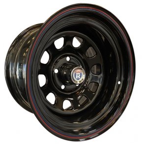 REVOLUTION D-Window Steel Glossblack  7x15 + 8x15 med  Nankang  dk - 5x114.3