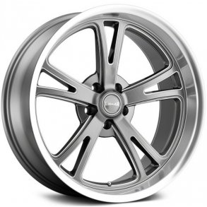 REVOLUTION TWINSPOKE Grey  w/ Milled spokes & Diamond Cut Lip 8.5x20 , ET=0, 5x120.65