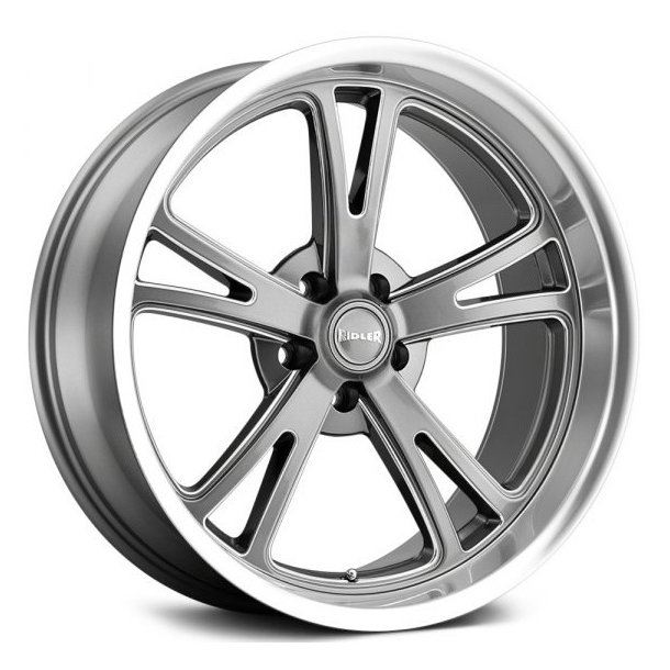 REVOLUTION TWINSPOKE Grey  w/ Milled spokes & Diamond Cut Lip 8x18 , ET=0, 5x120.65