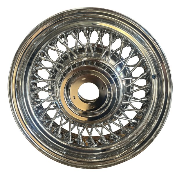 SHOW WIRE WHEEL Chrome 56 spoke and Cad cap w/o logo 6x15 , ET -19 , CB 81MM  , 5x114.3 