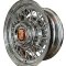 SHOW WIRE WHEEL Chrome 56 spoke and Cadillac cap 6x15 , ET -19 , CB 81MM , 5x114.3 