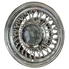 SHOW WIRE WHEEL Chrome 56 spoke and flat cap cap 6x15 , ET -19 , CB 81MM , 5x114.3 