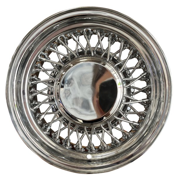 SHOW WIRE WHEEL Chrome 56 spoke and flat cap cap 6x15 , ET -19 , CB 81MM , 5x114.3 