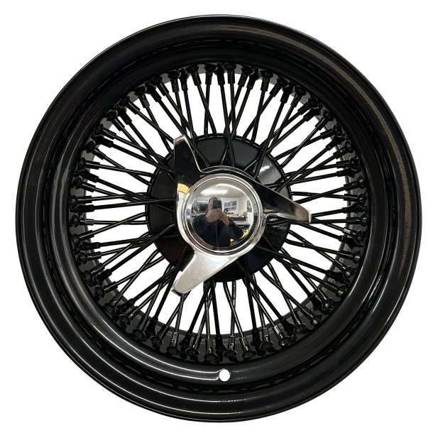 SHOW WIRE WHEELS all black 72 spoke cross lace 10x15, 5x120.65