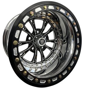 MUSCLE CAR HOLESHOT 3 PIECE FORGED BEADLOCK.10x15 BS 3.3