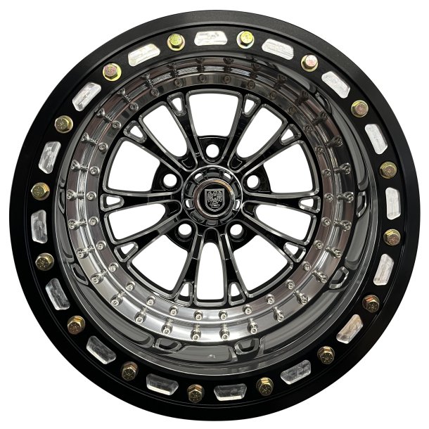 MUSCLE CAR HOLESHOT 3 PIECE FORGED BEADLOCK.10x15 BS 3.3