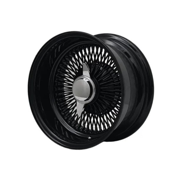 SHOW WIRE WHEELS BLACK 100 spoke straight lace 10x15, 5x114.3