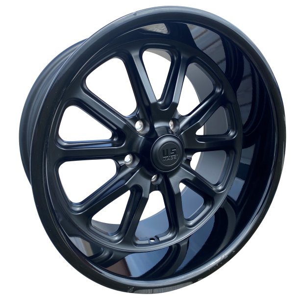 US MAG 1PC U123 RAMBLER Gloss Black Matte Black 8x20 5X127 ET 1 (BS 4.54) CB 78.1