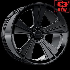 VISION V327 Gloss Black Milled Spoke 11x20, ET=50, BS=7.9, 5x114.3