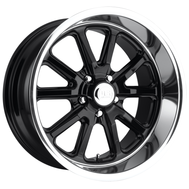 US MAG U121 RAMBLER Gloss Black 8x18 + 9,5x18 med budget dk - 5x120.65
